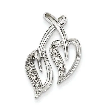 0.1 Carat 14K White Gold & Diamond Pendant Slide