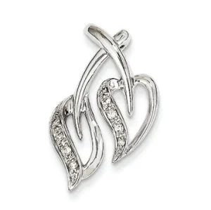 0.1 Carat 14K White Gold & Diamond Pendant Slide
