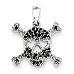 0.2 Carat 14K White Gold Black Diamond Pendant