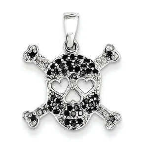 0.2 Carat 14K White Gold Black Diamond Pendant