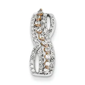0.3 Carat 14K Gold White and Rose Gold Diamond Pendant
