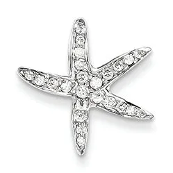 0.3 Carat 14K White Gold Diamond Starfish Pendant