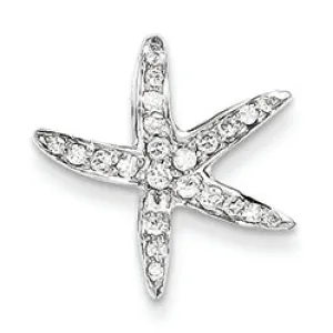 0.3 Carat 14K White Gold Diamond Starfish Pendant