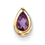 0.4 Carat 14K Gold Yellow Gold Amethyst Bezel Pendant