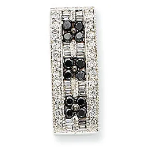 0.4 Carat 14K GoldW & Rhodium Black & White Diamond Pendant