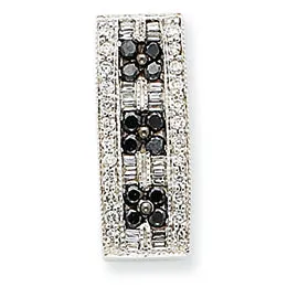 0.4 Carat 14K GoldW & Rhodium Black & White Diamond Pendant