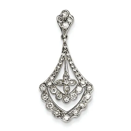 0.7 Carat 14K White Gold Diamond Pendant
