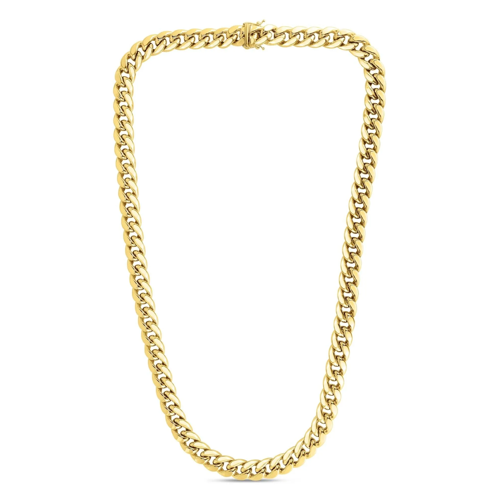 10K Gold 9.1mm Semi-Solid Classic Miami Cuban
