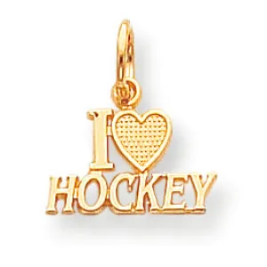 10K Gold Hockey Charm