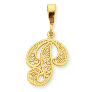 10K Gold Initial P Charm