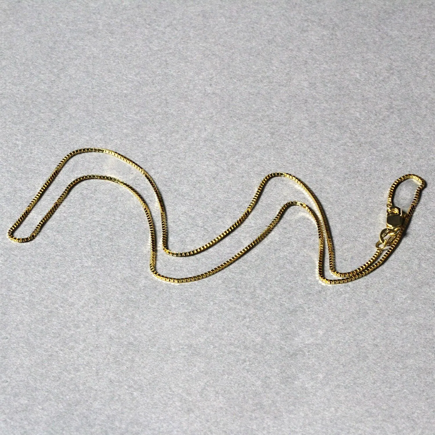 10k Yellow Gold Classic Box Chain 0.8mm