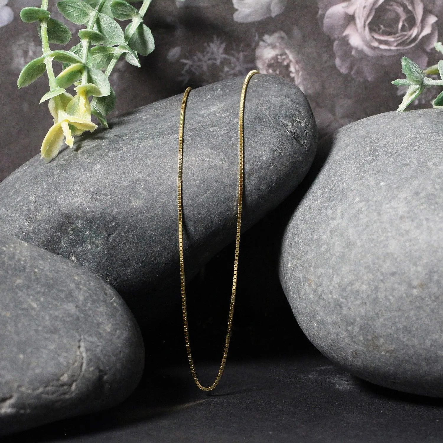 10k Yellow Gold Classic Box Chain 0.8mm