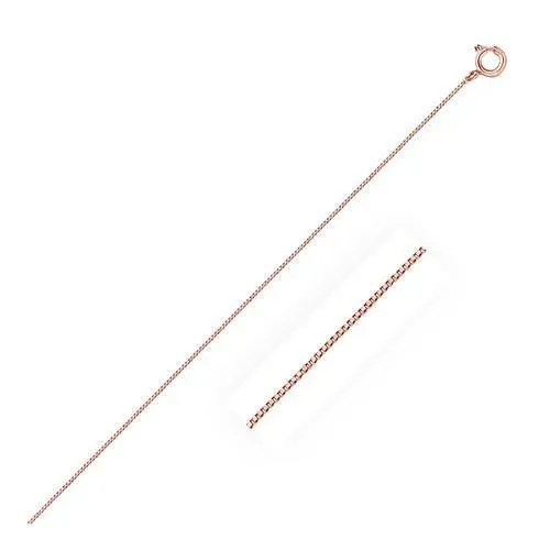 14k Rose Gold Classic Box Chain 0.45mm, size 16''