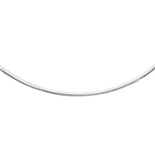 14k White Gold Chain in a Classic Omega Design (4 mm), size 20''
