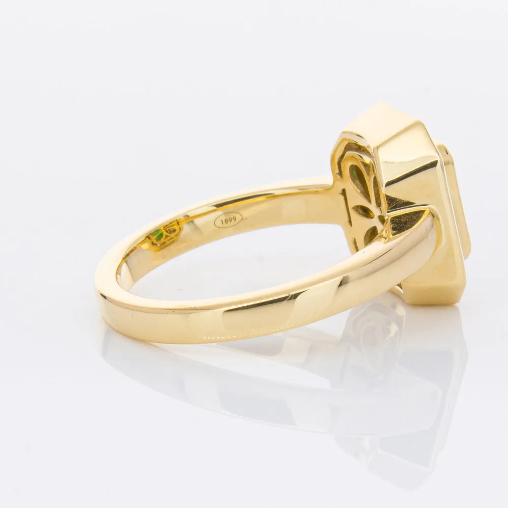 18ct Yellow Gold 1.13ct Emerald & Diamond Ring