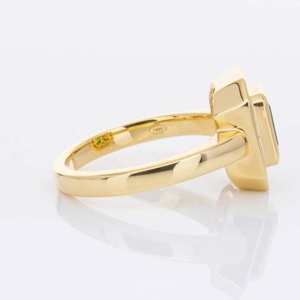18ct Yellow Gold 1.13ct Emerald & Diamond Ring