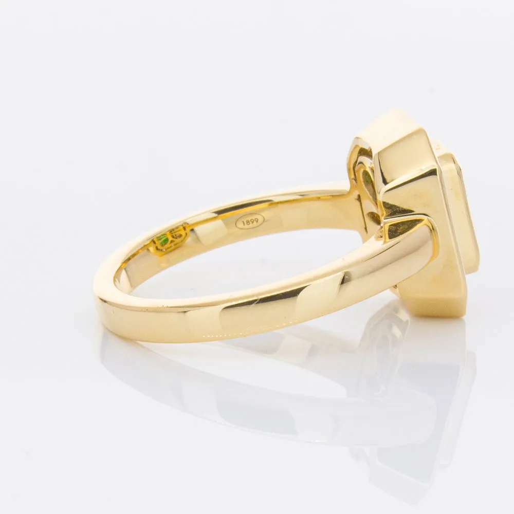 18ct Yellow Gold 1.13ct Emerald & Diamond Ring