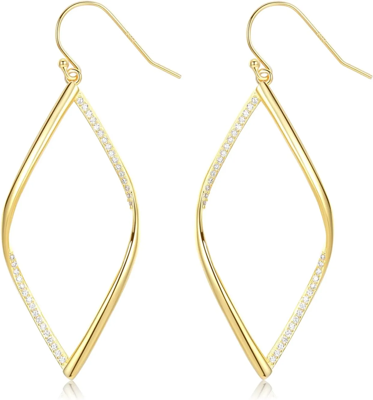 18K Gold Plated Dangle Earrings for Women, Gold Drop Dangling Earrings Hypoallergenic Jewelry Gift