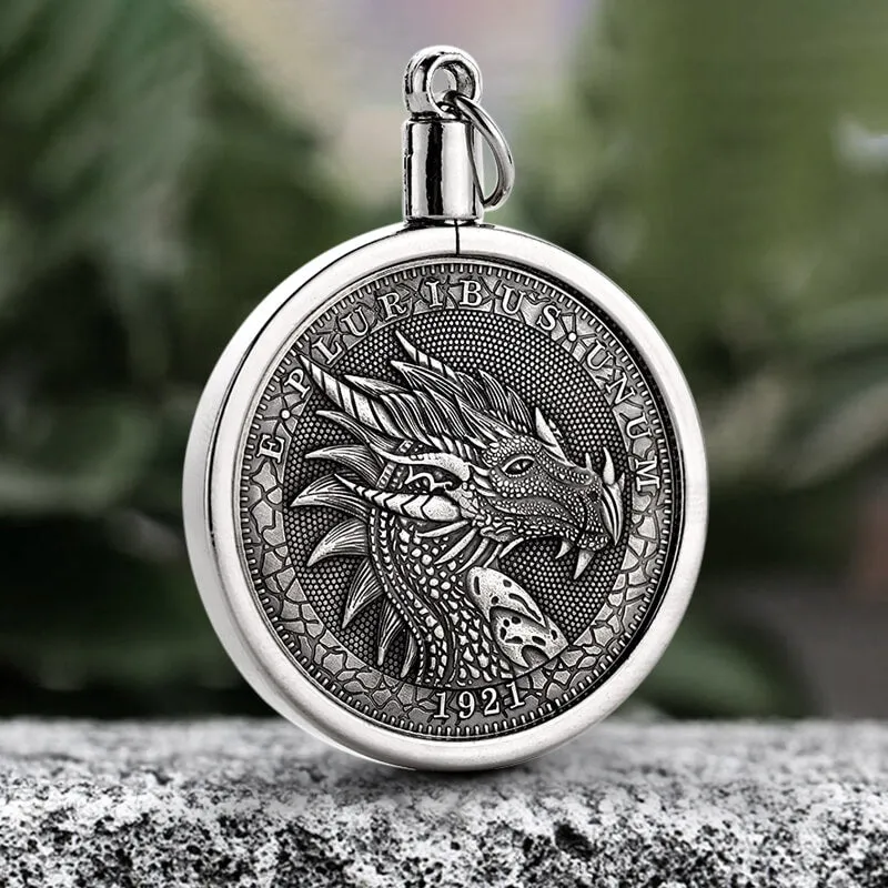1921 American Morgan Dragon Brass Hobo Nickel Pendant