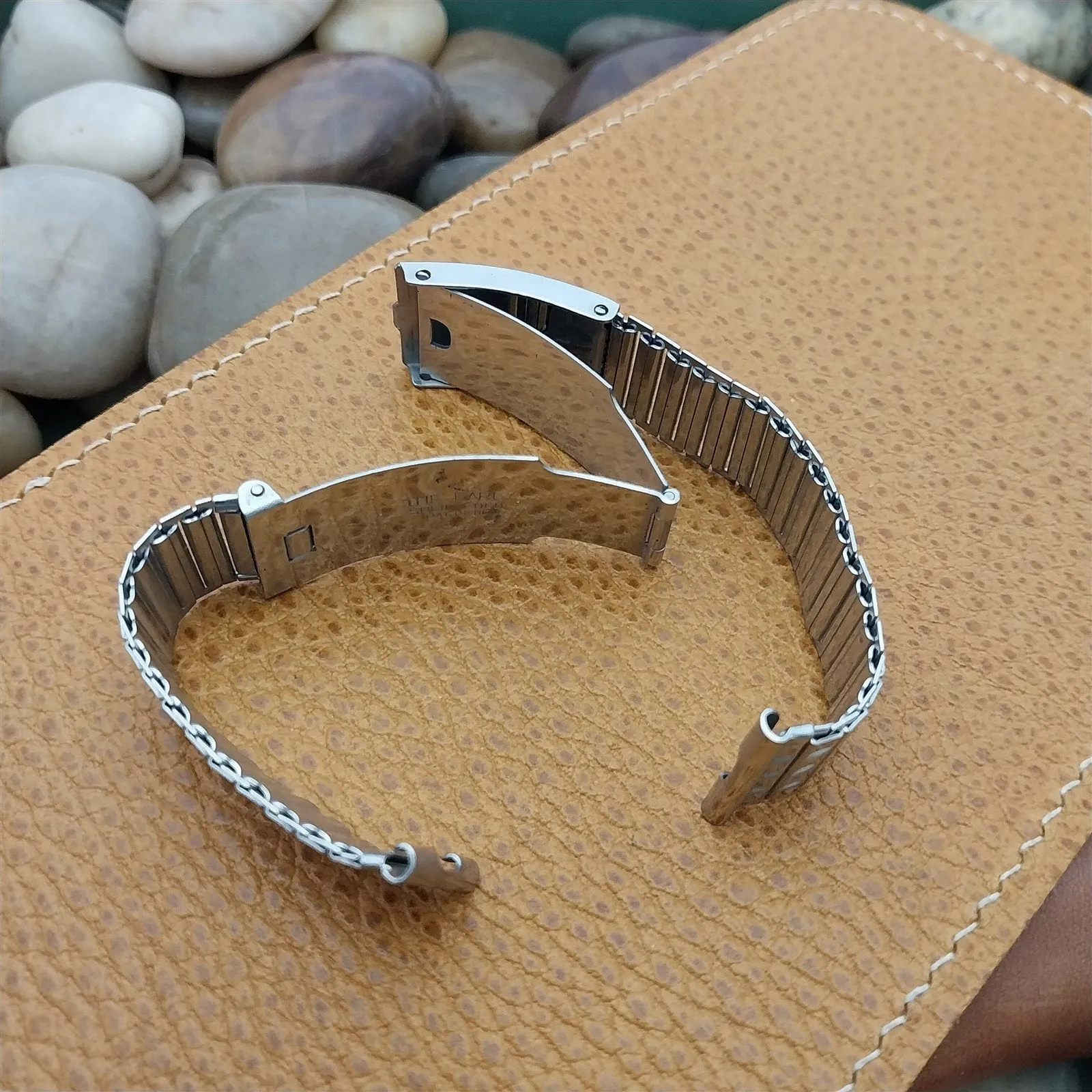 19mm 18mm 1920s-1930s Art Deco Chromium Plated Ladder Link Vintage Watch Band