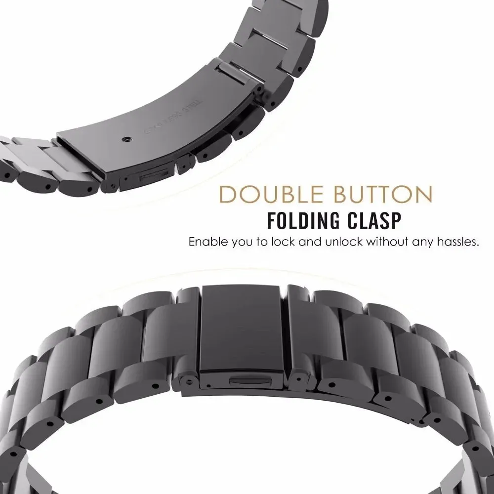 22mm 20mm Strap for Samsung Galaxy 7 6 5 4 40/44mm 6Classic Gear S3 Active2 Stainless Steel Bracelet for Huawei GT3 4Pro Amazfit