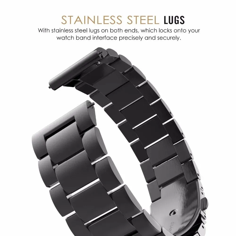 22mm 20mm Strap for Samsung Galaxy 7 6 5 4 40/44mm 6Classic Gear S3 Active2 Stainless Steel Bracelet for Huawei GT3 4Pro Amazfit