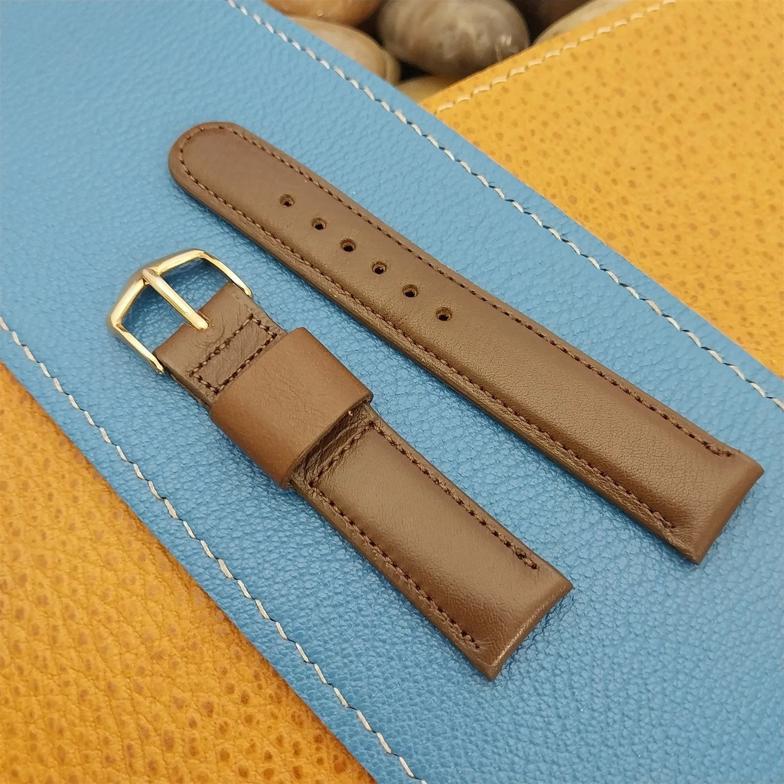5/8" JB Champion Short Padded Brown Scandia Calf nos 1960s Vintage Watch Band