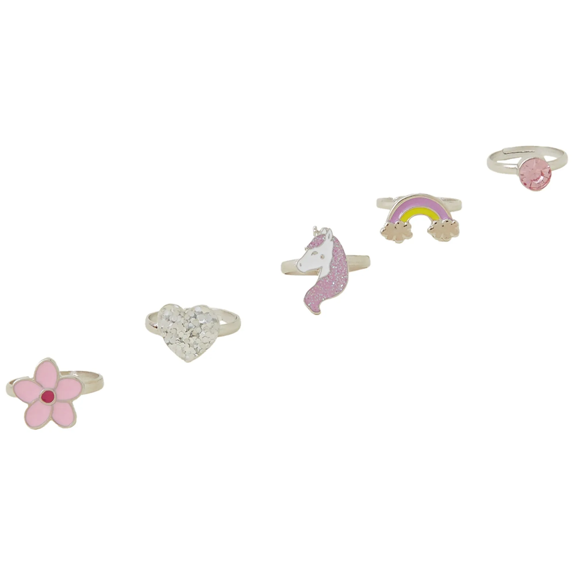 Accessorize London Unicorn Rings Set Of 5