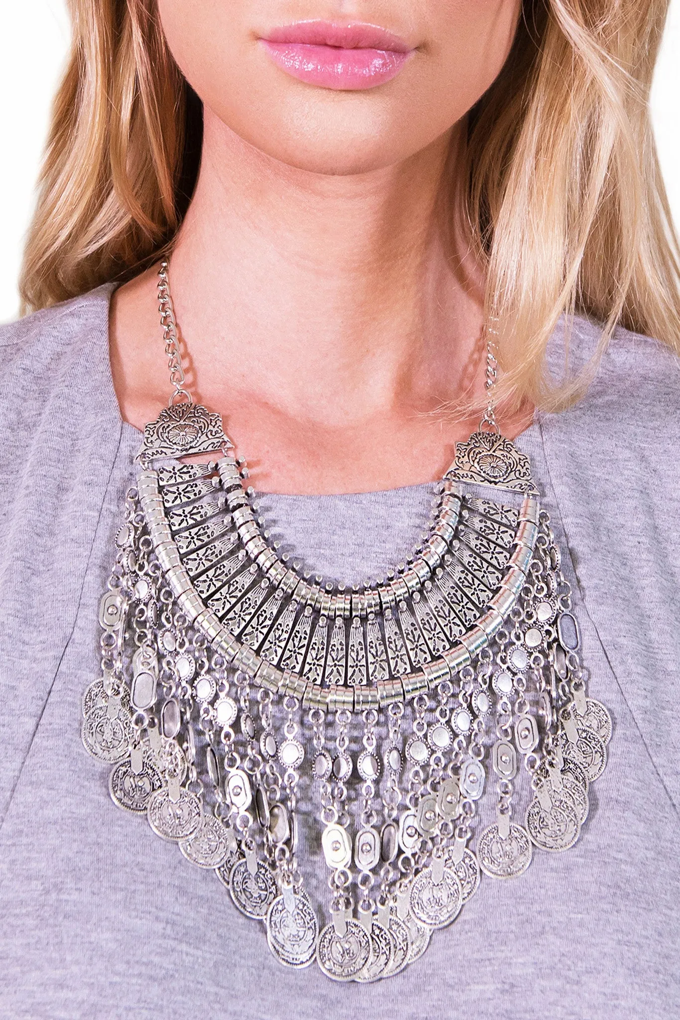 Bohemian Princess Necklace - Silver