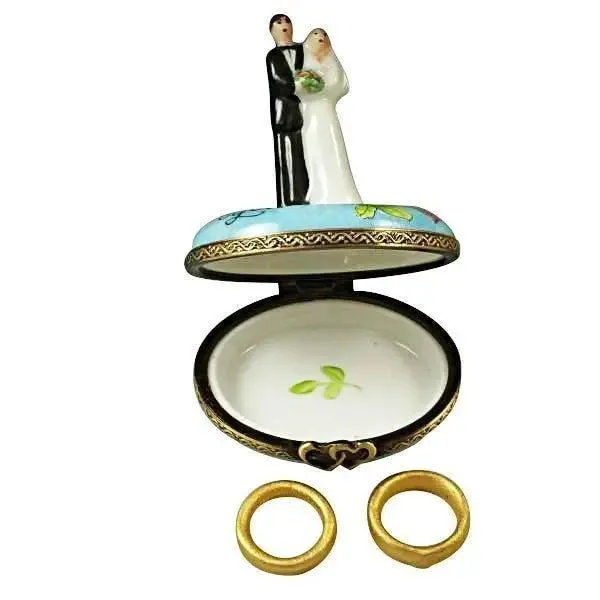 Bride and Groom with 2 Removable Rings
