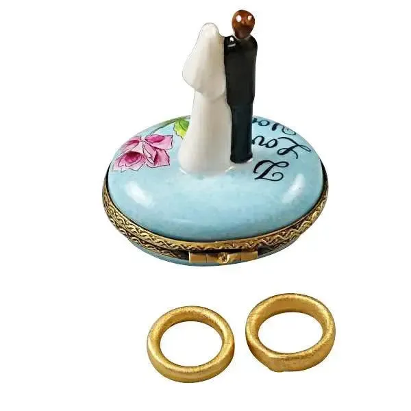 Bride and Groom with 2 Removable Rings