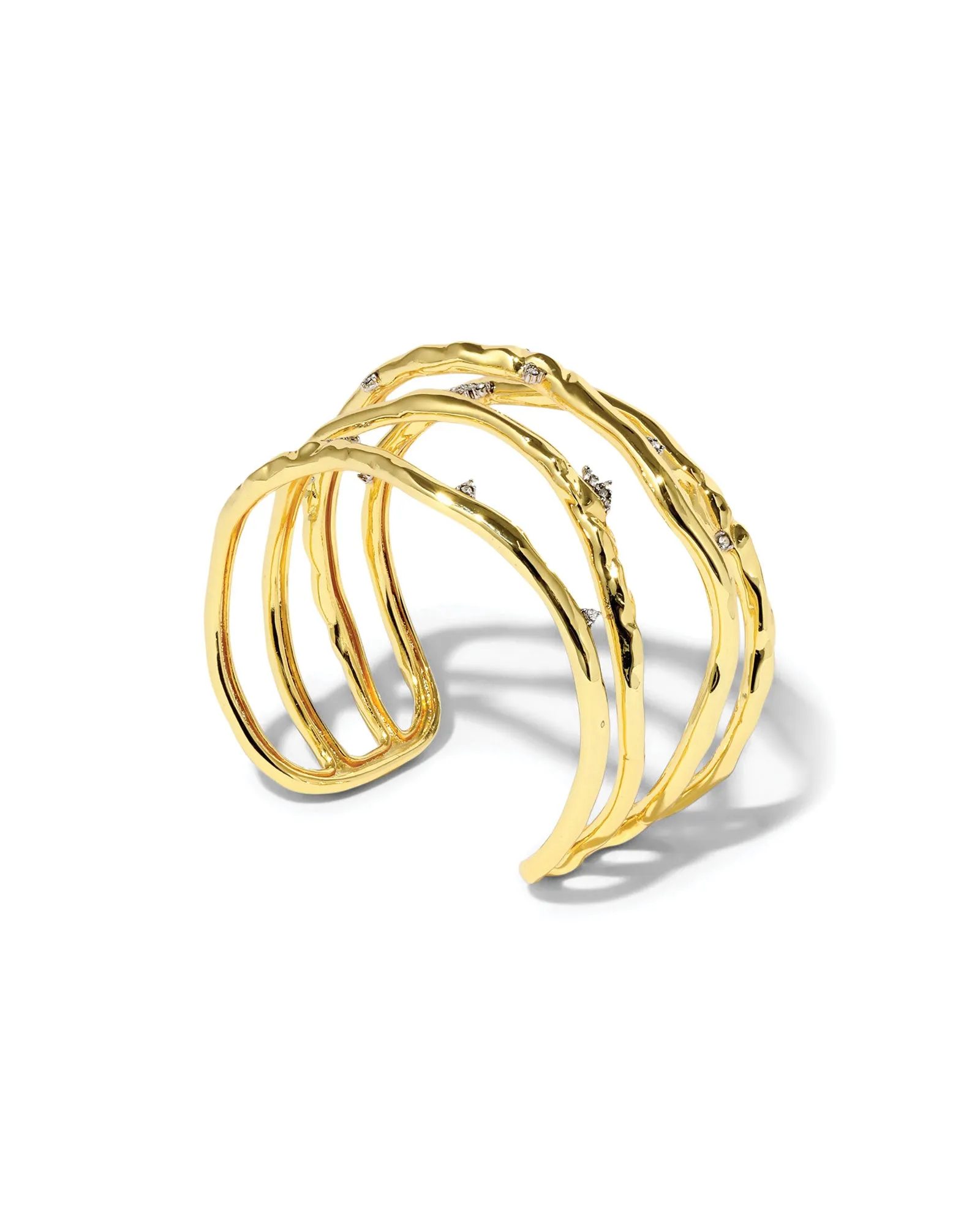 Brut Gold Crystal Thorn Orbit Cuff