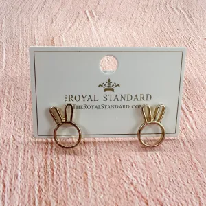 Bunny Gold Stud Earrings