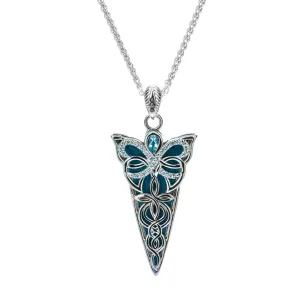 Butterfly Pendant Sky Blue Topaz and Blue Enamel | Keith Jack