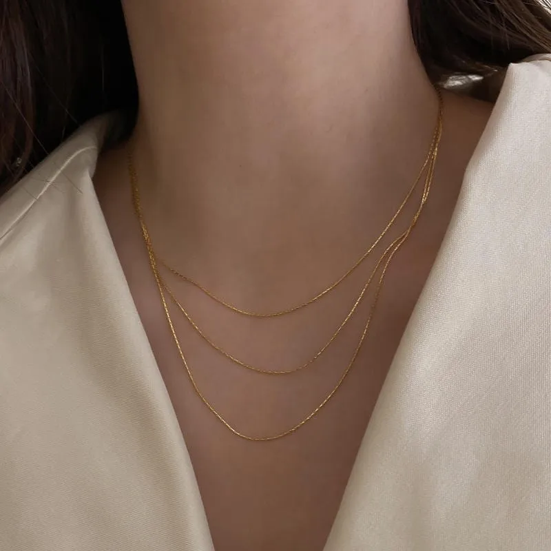 Camila Thin Chain Layered Necklaces