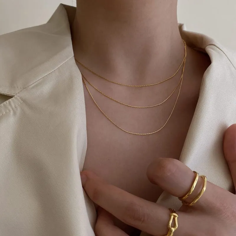 Camila Thin Chain Layered Necklaces