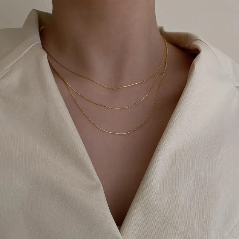Camila Thin Chain Layered Necklaces
