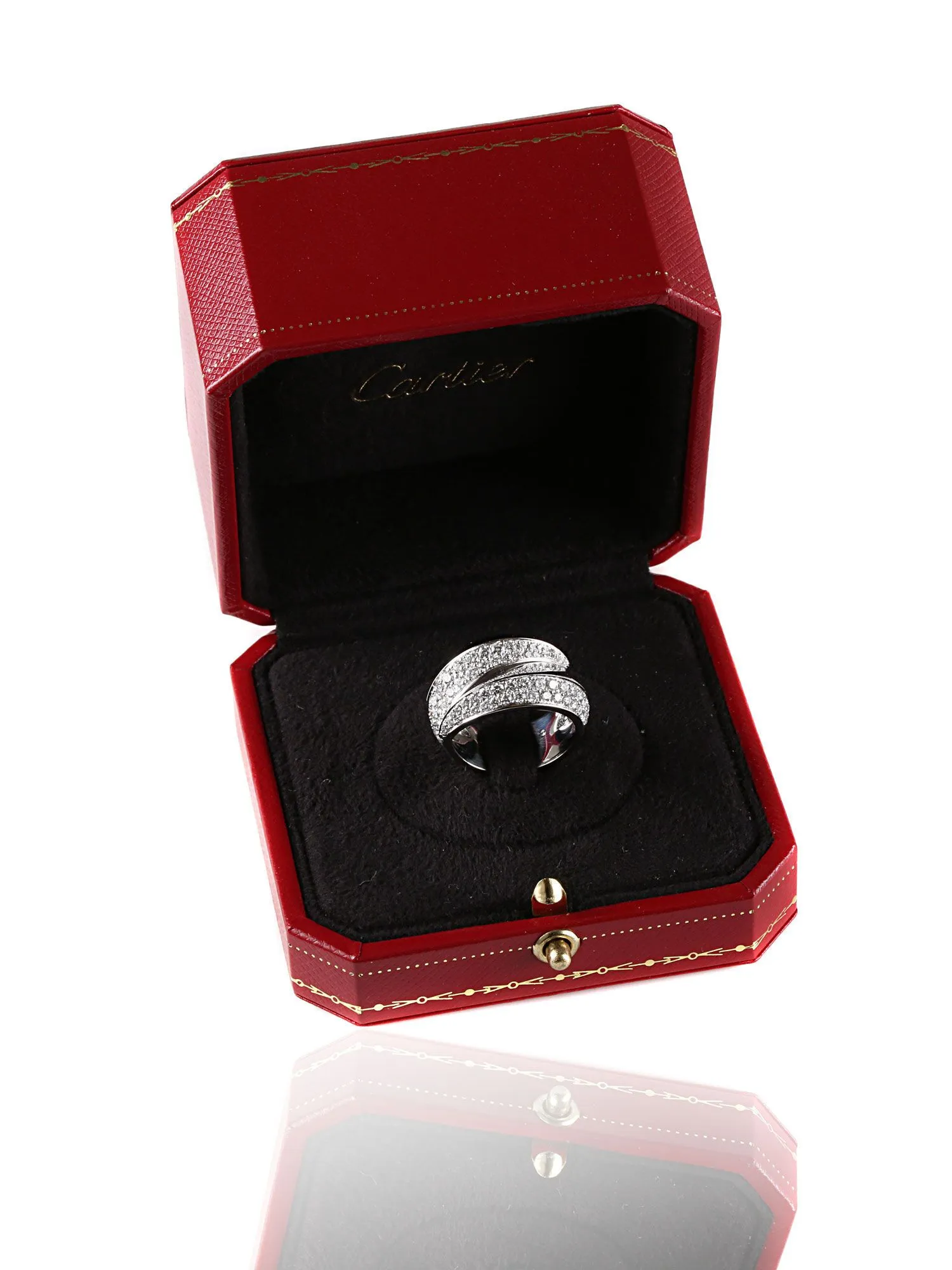 Cartier Panthere Diamond Ring in 18k White Gold