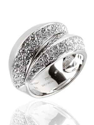 Cartier Panthere Diamond Ring in 18k White Gold