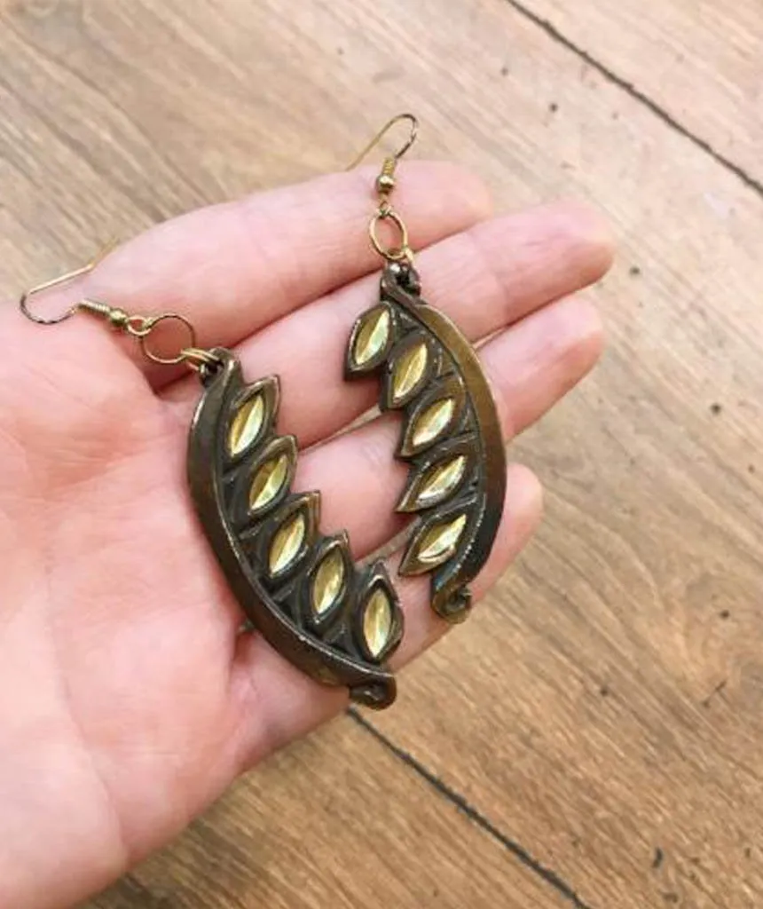 Carved Edgy Earrings