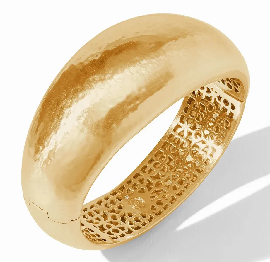 Catalina Statement Hinge Bangle - Gold
