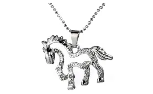 Charming Korean Horse Shaped Pendant Necklace For Women