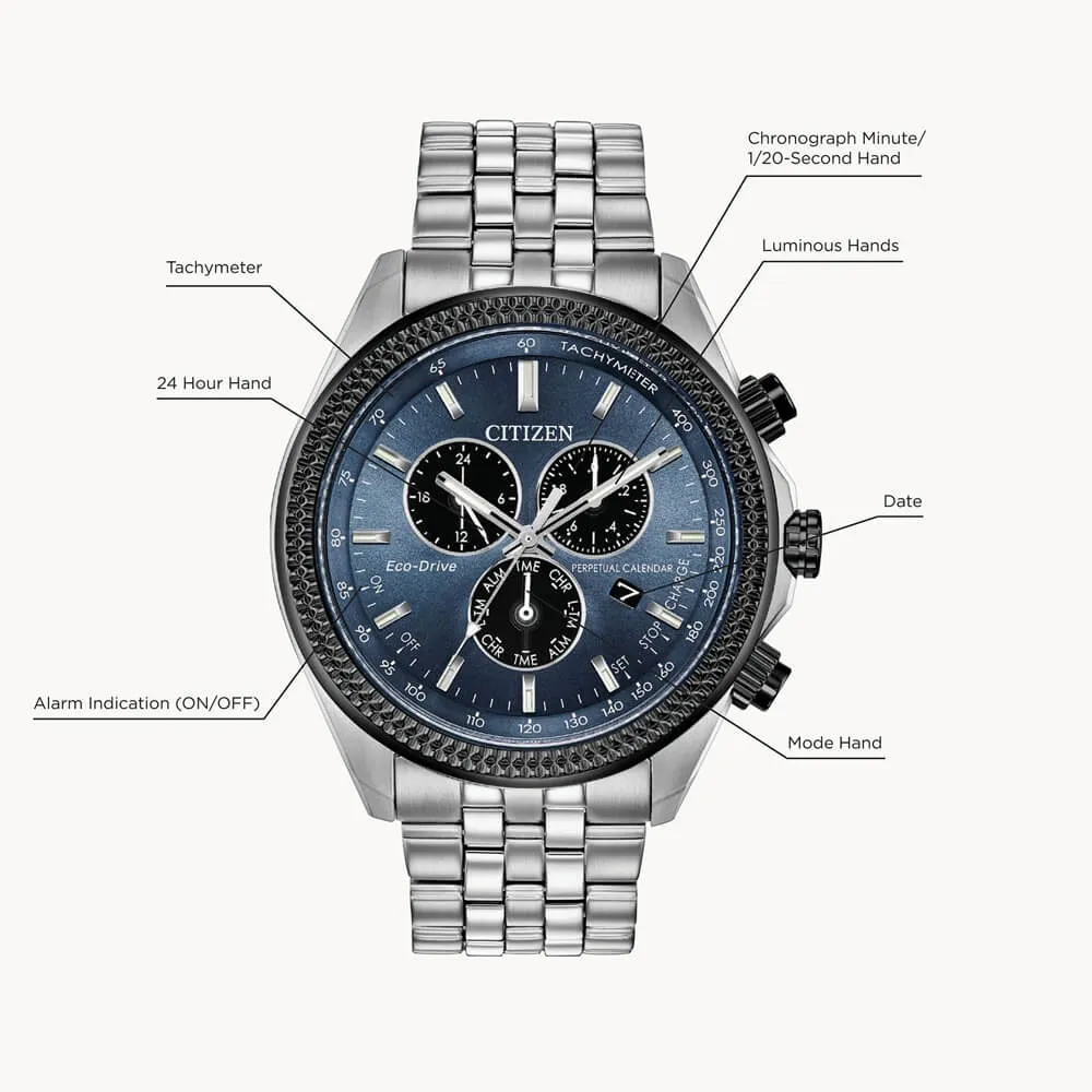 Citizen Classic Blue Dial Stainless Steel Bracelet Men's Watch BL5568-54L