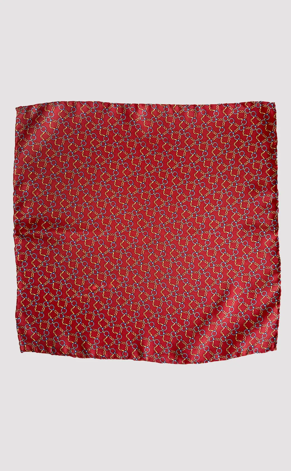 Crimson Chains Pocket Square