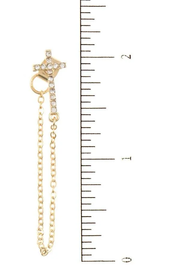 Cross chainearrings