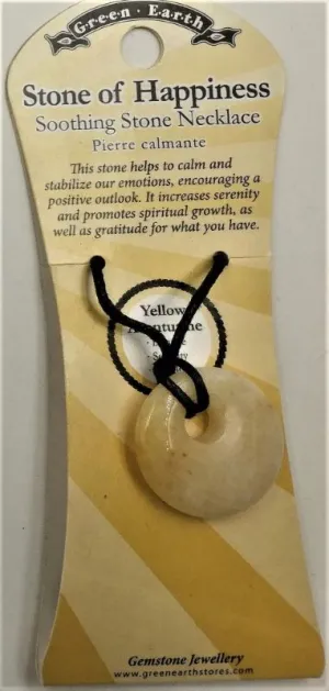 Crystal Donut Pendant - Yellow Aventurine (Set Of 3)