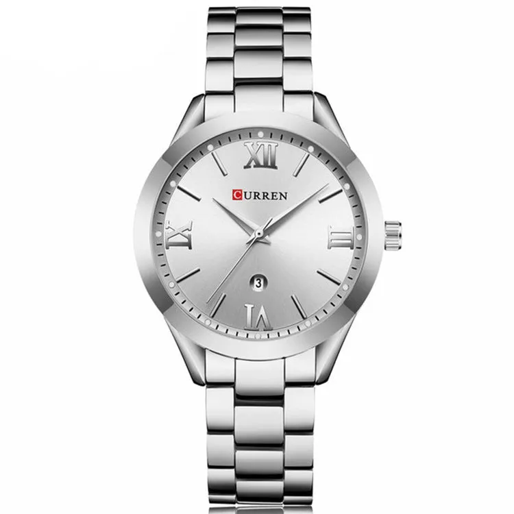 CURREN Stainless Steel Classic Women Calendar Quartz Wrist Watches