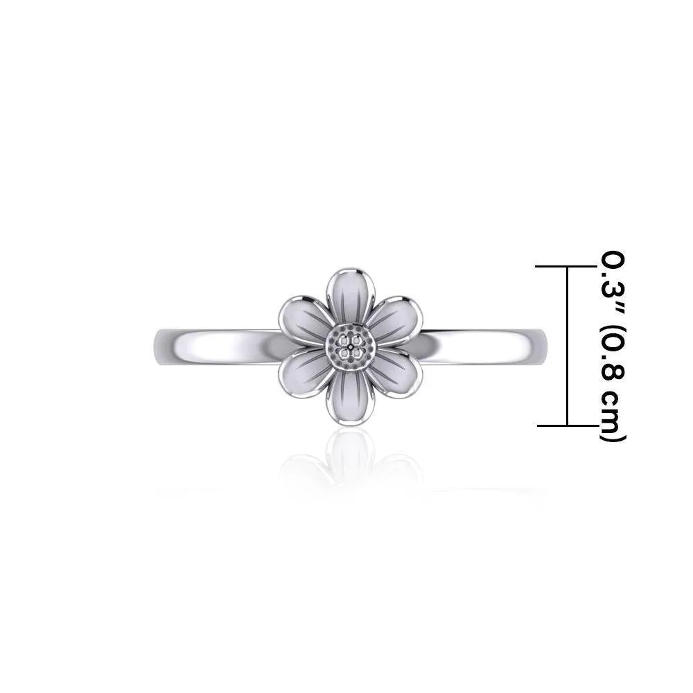 Cute Flower Silver Ring TRI1871