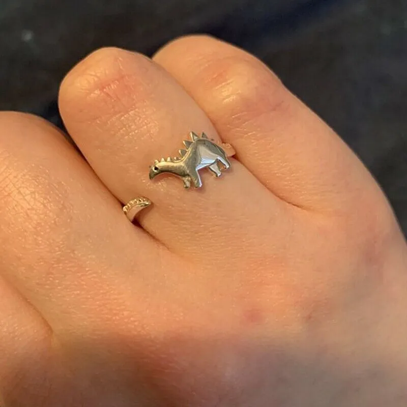 Dinosaur Open Adjustable Rings Long-necked Dragon Animal Rings