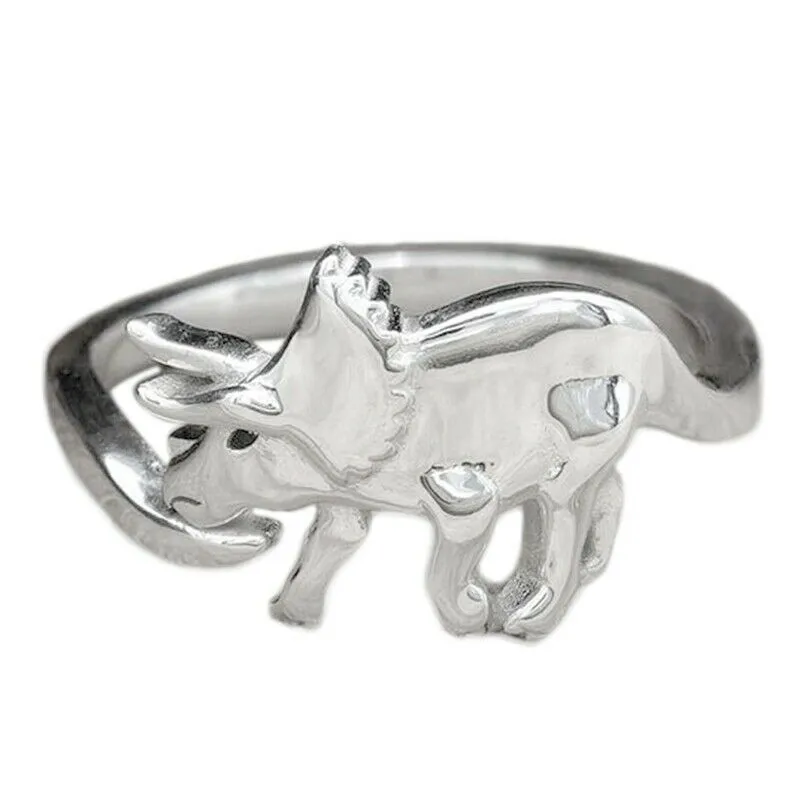 Dinosaur Open Adjustable Rings Long-necked Dragon Animal Rings